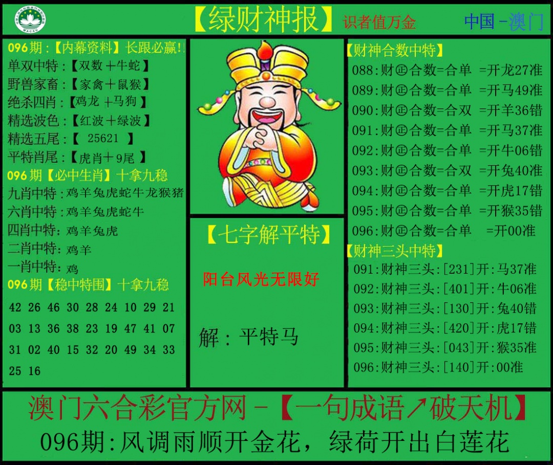 096期绿财神[图]